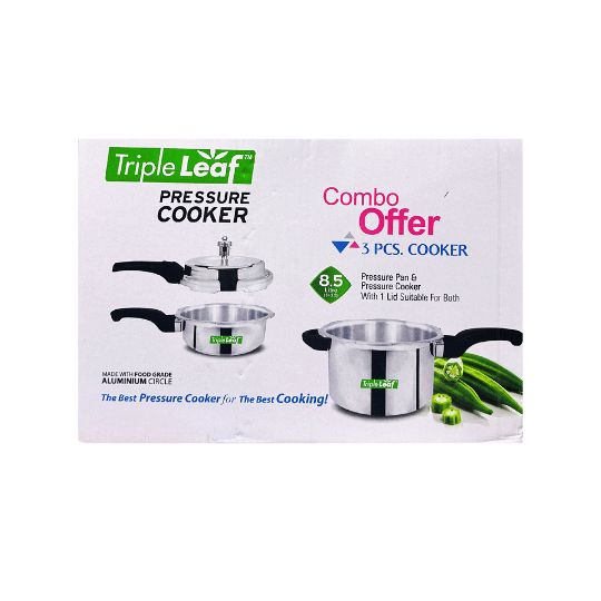 TRIPLE LEAF - PRESSURE COOKER - 5L+3.5L=8.5L